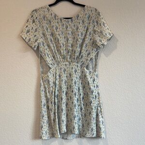 For Love And Lemons Cactus Light Blue Mini Dress